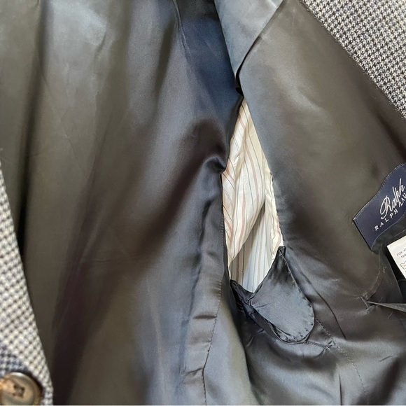 Ralph Lauren Suit Blazer Wool Check Plaid Dillard’s Classic Timeless Blue 40S - Picture 13 of 15